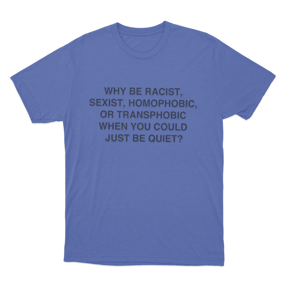 Frank Ocean Anti-Bias Unisex T Shirt Blue Frank Ocean Anti Bias Unisex T Shirt Blue