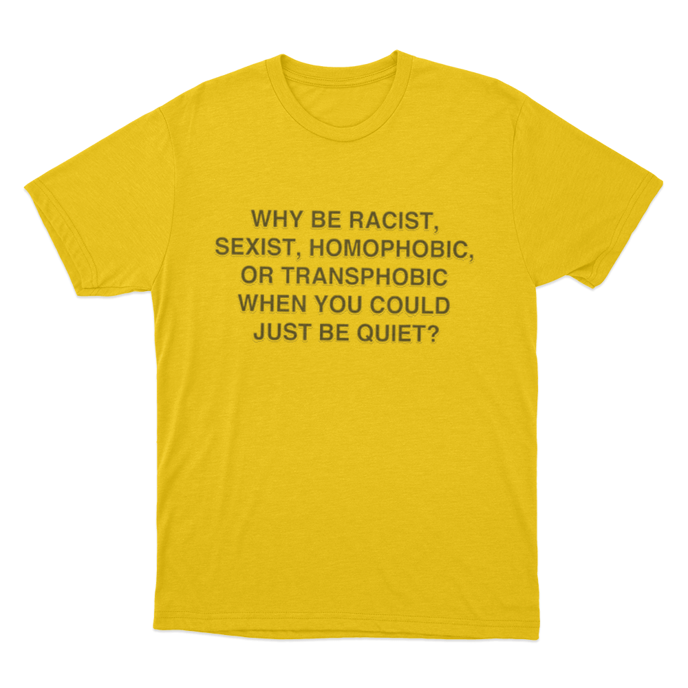 Frank Ocean Anti-Bias Unisex T Shirt Yellow Frank Ocean Anti Bias Unisex T Shirt Yellow